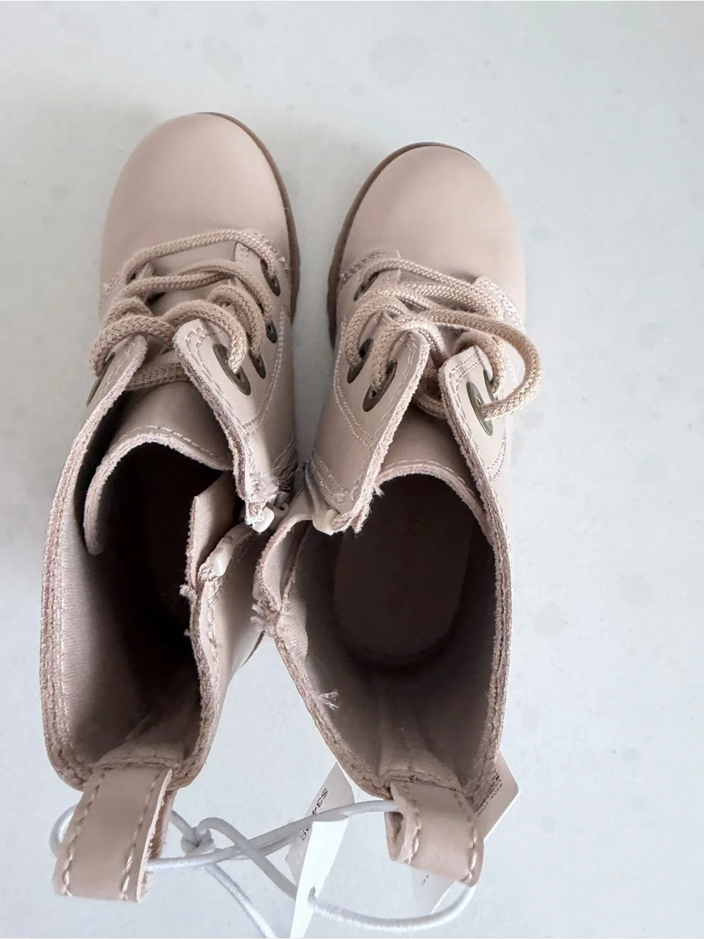Old Navy Beige Lace-Up Kids' Ankle Boots